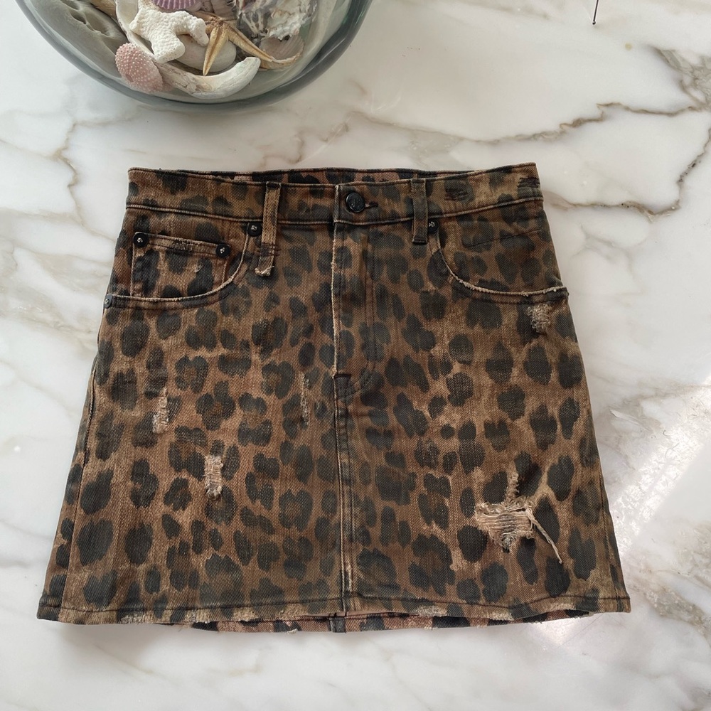 R13 High Rise Mini Skirt🐆😎 - Picture 13 of 14